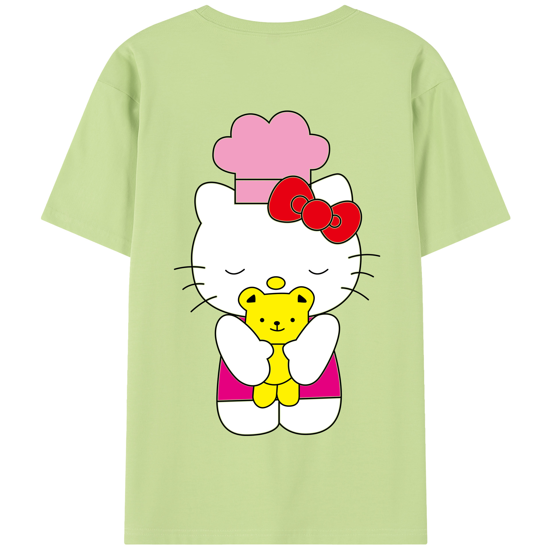 （画像用） Hello Kitty ハローキティ 綿100％半袖Tシャツ（背面プリント）